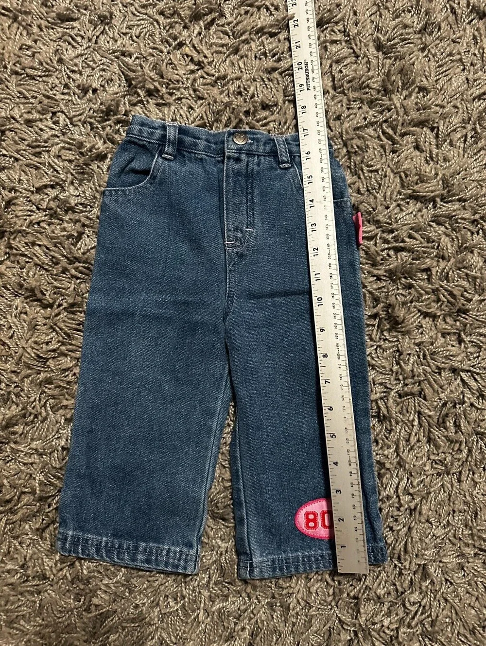 Vintage y2K 2005 Strawberry Shortcake Denim Baby Jeans Size 18M